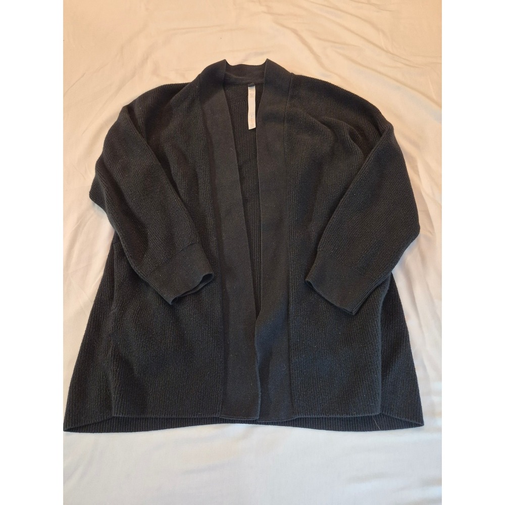 Lululemon Merino Wool Blend Ribbed Thick Knit Cardigan Black Open Front Size
12 - Picture 7 of 9
